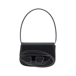 Diesel Black Calf Leather Bos Taurus Shoulder Bag