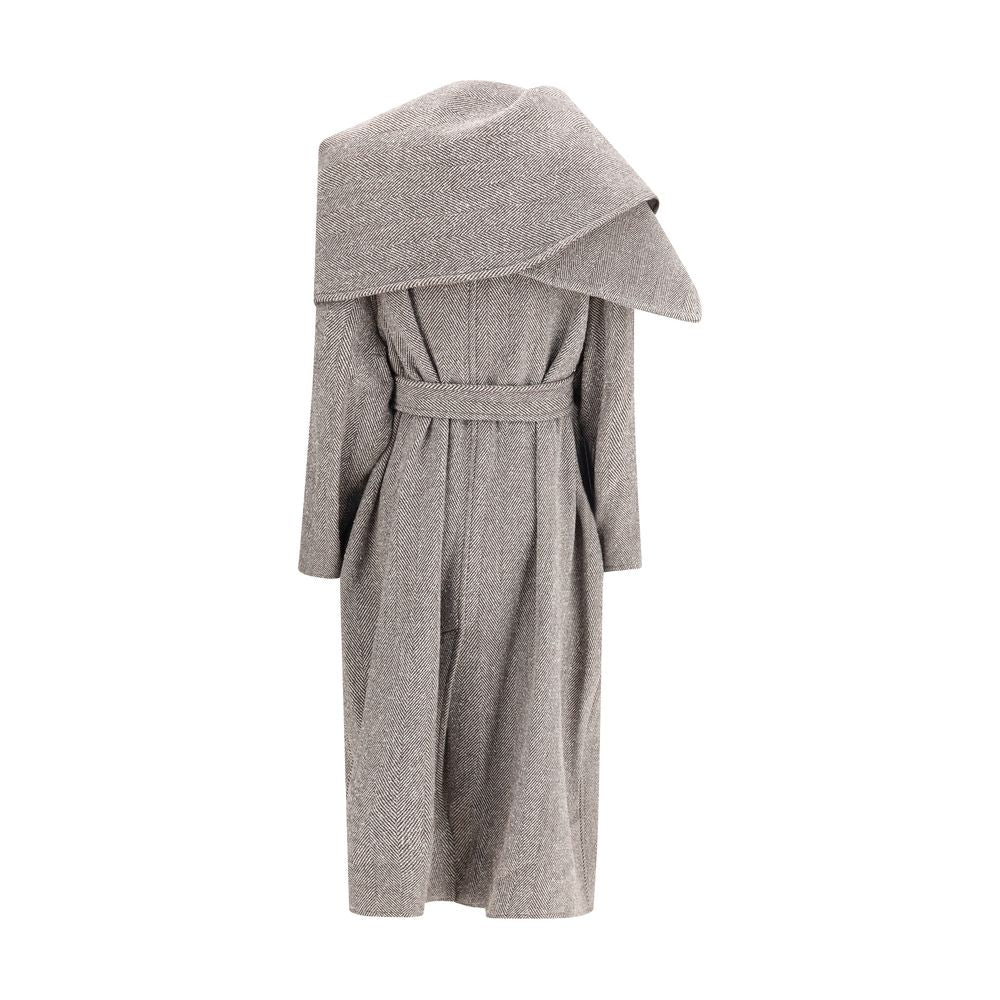 Ferragamo Brown Fleece Wool Coat