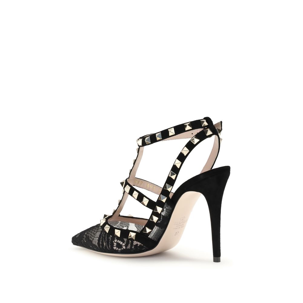 Valentino Garavani Black Polyamide Platform Pumps