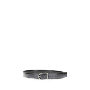 Ferragamo Black Calf Leather Bos Taurus Regular Belt