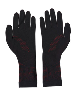 Dolce & Gabbana Black DG Logo Cotton Hands Mitten Men Gloves