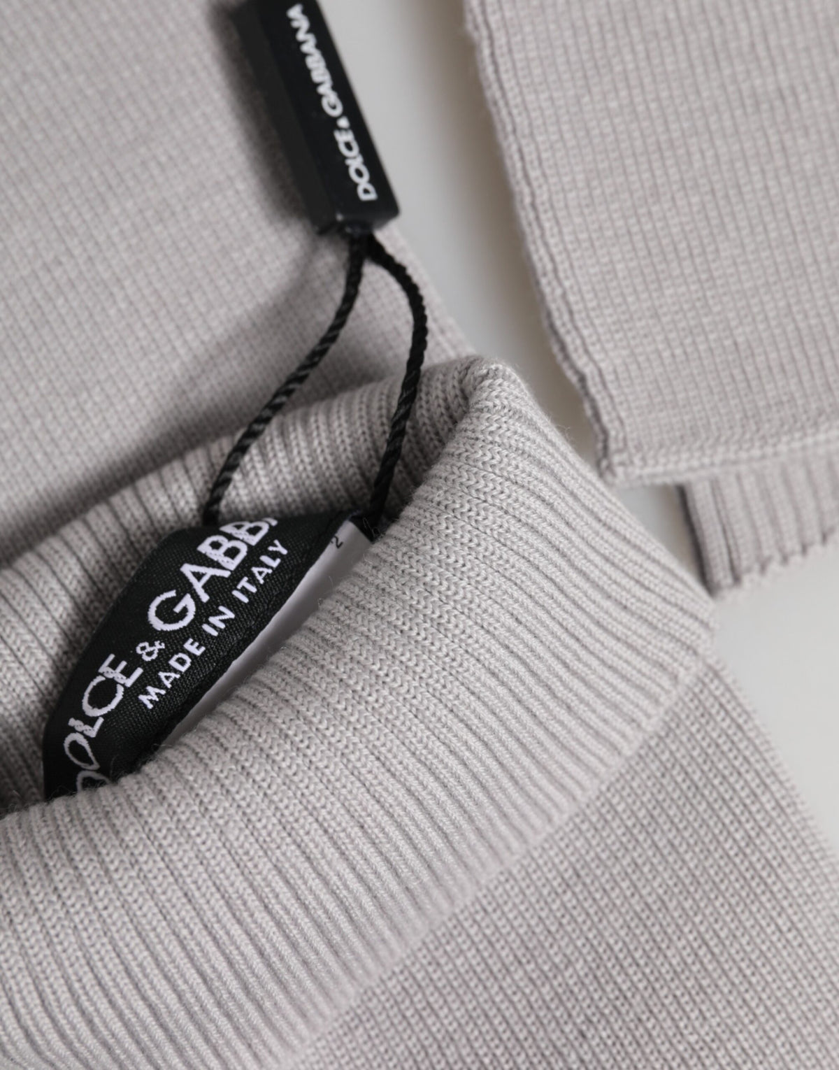 Dolce & Gabbana Gray Virgin Wool Knitted Fingerless Men Gloves