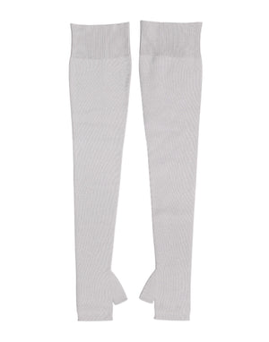 Dolce & Gabbana Gray Virgin Wool Knitted Fingerless Men Gloves