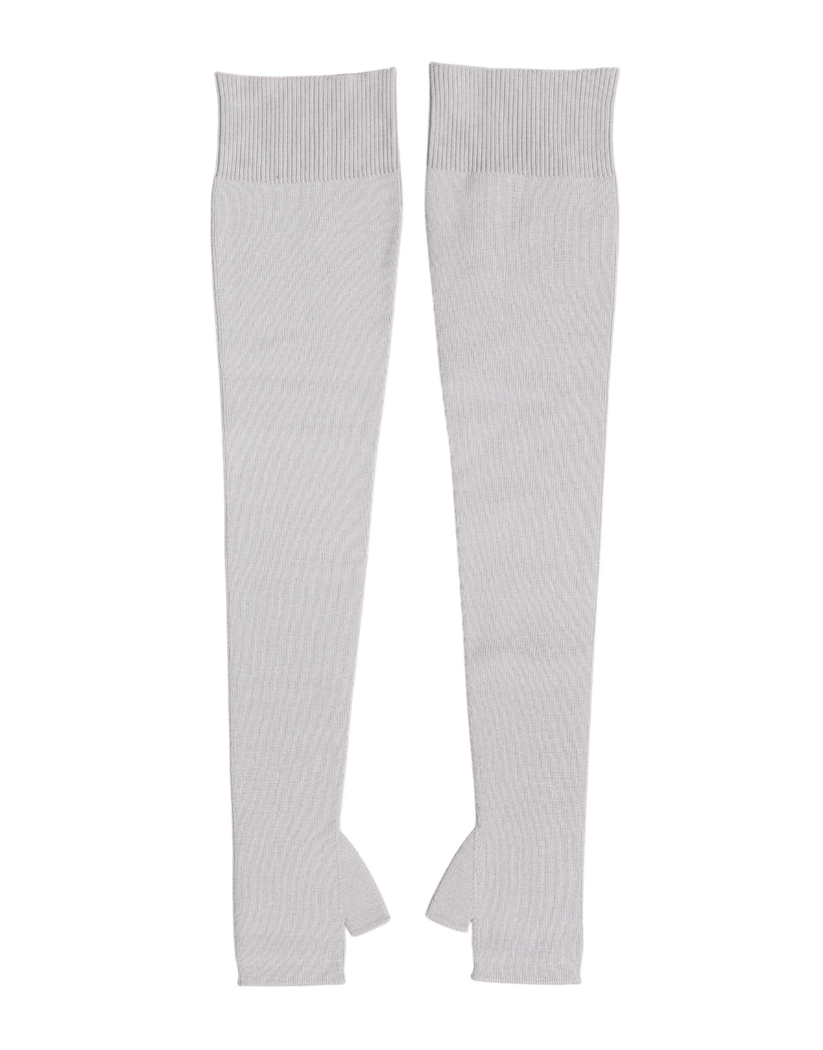 Dolce & Gabbana Gray Virgin Wool Knitted Fingerless Men Gloves