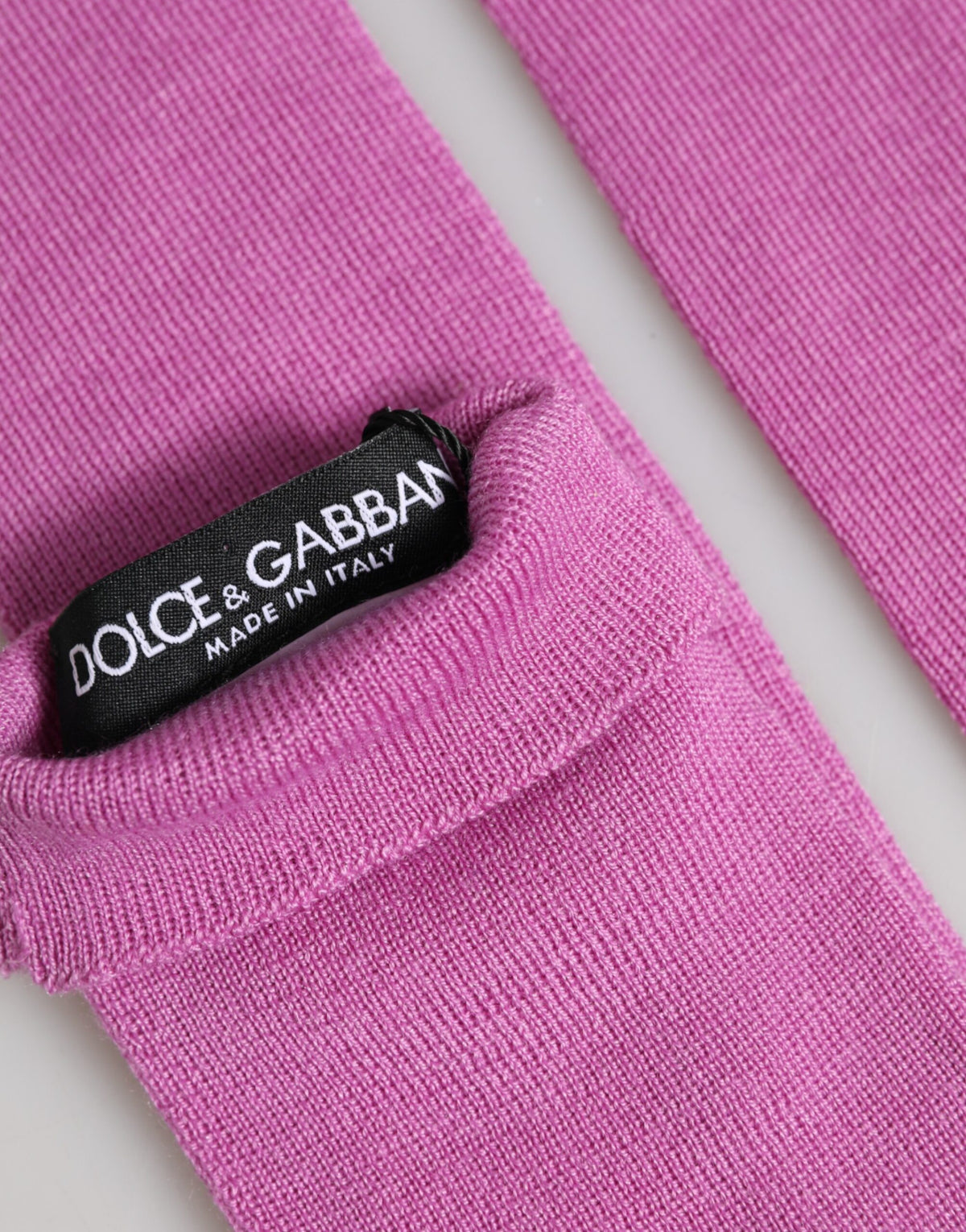 Dolce & Gabbana Pink Wool Fingerless Elbow Length Mitten Gloves