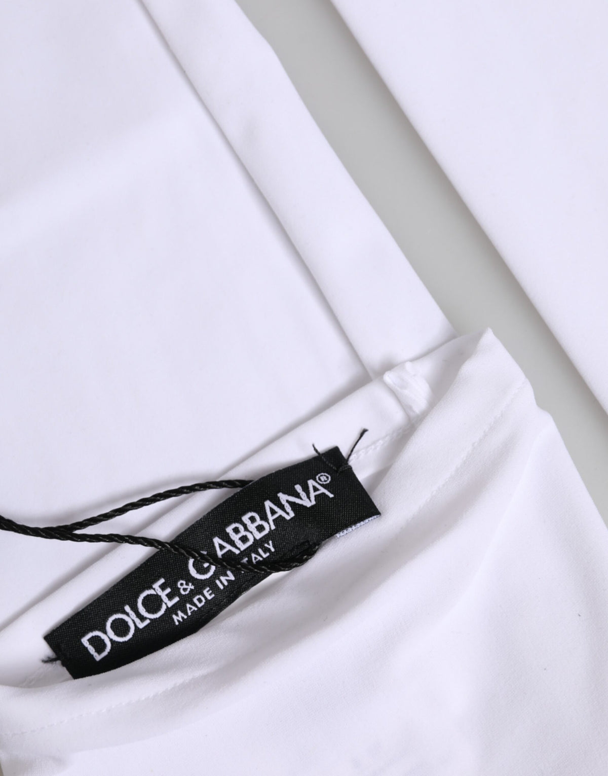 Dolce & Gabbana White Nylon Fingerless Elbow Length Mitten Gloves