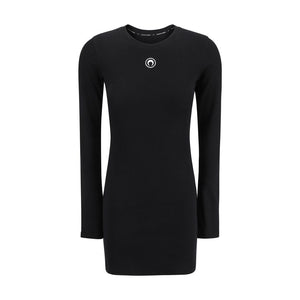 Marine Serre Black Cotton Casual Dress
