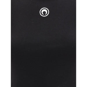 Marine Serre Black Cotton T-Shirt