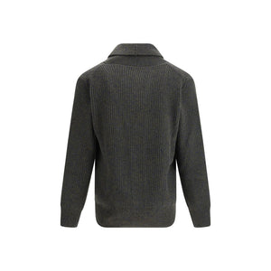 Brooksfield Green Fleece Wool Cardigan