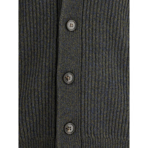 Brooksfield Green Fleece Wool Cardigan