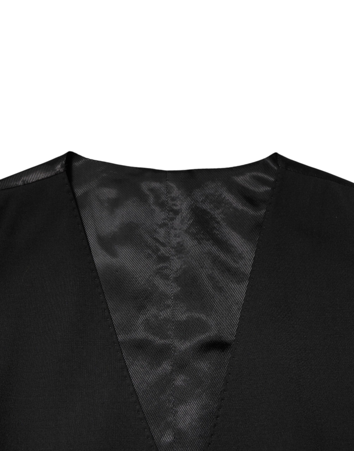 Dolce & Gabbana Black Polyester Dress Formal Waistcoat Vest