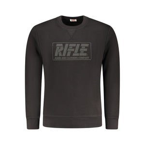 Rifle Black Cotton Men Sweater