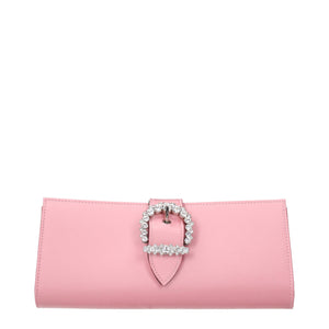 Jimmy Choo Pink Satin Clutch Bag