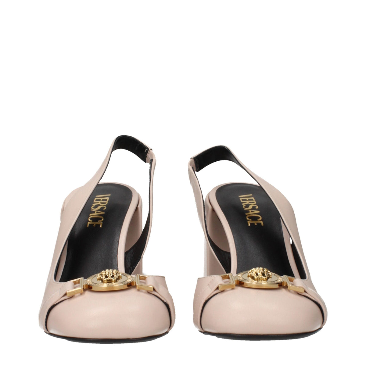 Versace Pink Leather High Heel Pumps