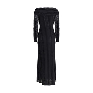 Charo Ruiz Black Cotton Casual Dress