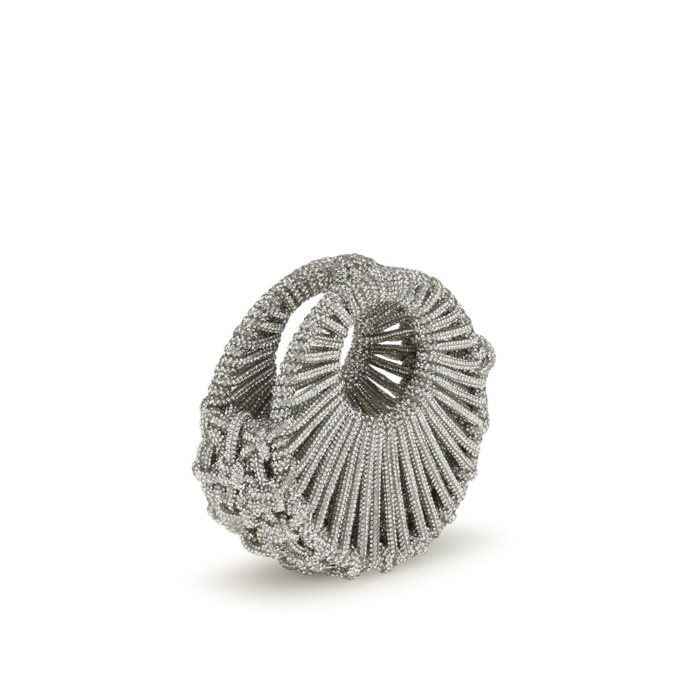 HIBOURAMA Silver Resin Handbag