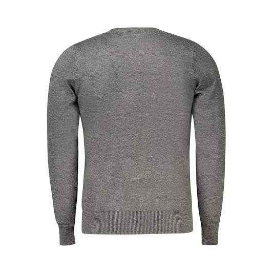 Coveri Moving Grigio Viscosa Men's Long-Sleeved T-Shirt