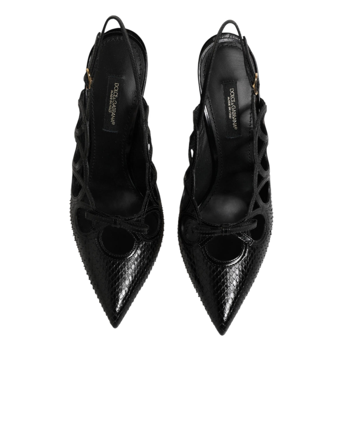 Dolce & Gabbana Leather High Heels Slingback Shoes