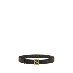 Fendi Brown Calf Leather Bos Taurus Regular Belt