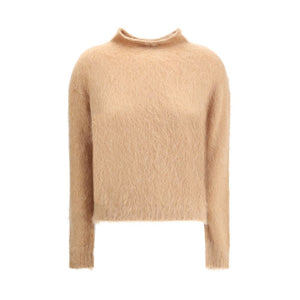 Max Mara Brown Polyamide Turtleneck