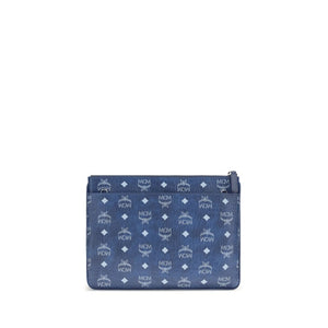 MCM Blue Polyethylene Clutch Bag