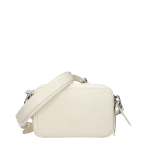 PINKO White Leather Crossbody Bag