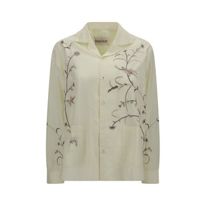 Baziszt Yellow Cotton Pattern Shirt