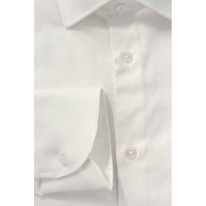 Baldinini Trend White Cotton Men Shirt