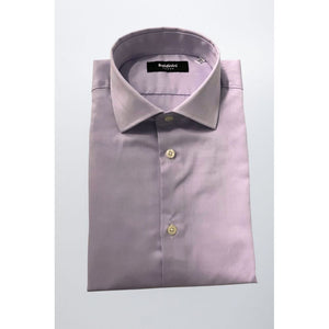 Baldinini Trend Purple Cotton Men Shirt