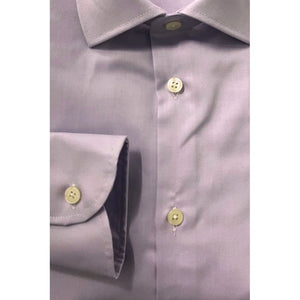 Baldinini Trend Purple Cotton Men Shirt