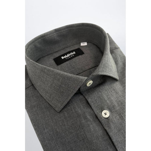 Baldinini Trend Gray Cotton Men's Shirt