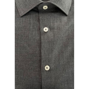 Baldinini Trend Gray Cotton Men's Shirt