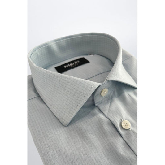 Baldinini Trend Light Blue Cotton Men Shirt