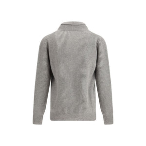 Brooksfield Gray Fleece Wool Cardigan