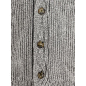 Brooksfield Gray Fleece Wool Cardigan