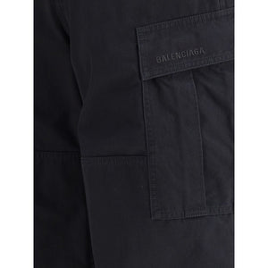 Balenciaga Black Cotton Cargo Pants