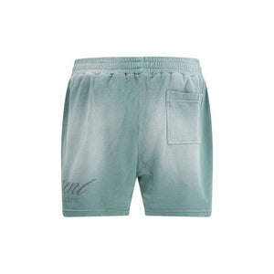 Represent Green Cotton Bermuda Shorts