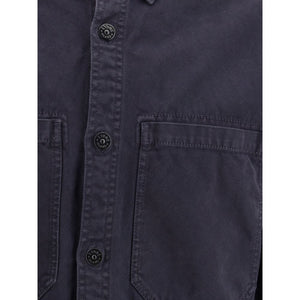 Stone Island Blue Cotton Dress Shirt