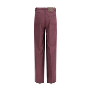 Cruna Purple Tencel Relaxed Fit Jeans