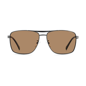 Polaroid Gray Stainless Steel Sunglasses