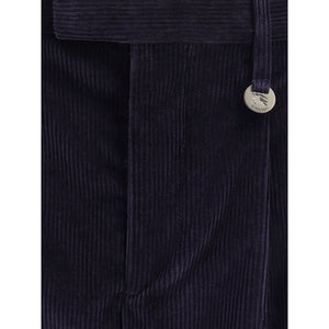 Burberry Blue Cotton Pants
