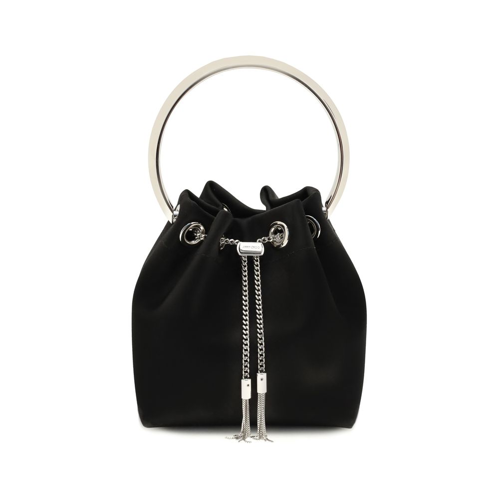 Jimmy Choo Black Silk Backet Bag