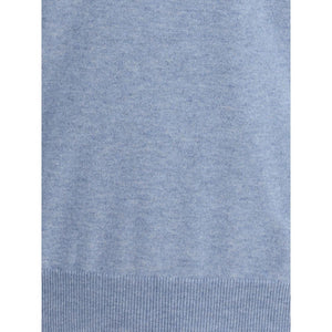 Brunello Cucinelli Light Blue Cashmere Cashmere Sweater