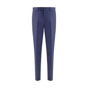 Brunello Cucinelli Blue Fleece Wool Pants