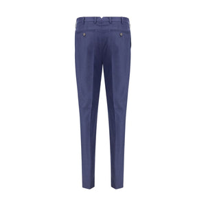 Brunello Cucinelli Blue Fleece Wool Pants