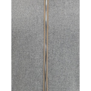 Brunello Cucinelli Gray Wool Full-Length Jacket