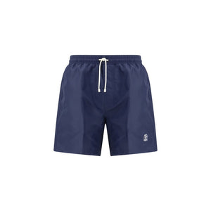 Brunello Cucinelli Blue Polyester Swim Shorts
