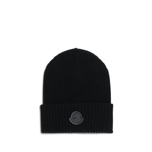 MONCLER x EDWARD ENNINFUL Black Wool Beanie