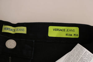 Versace Jeans Couture Dark Black Dora Slim Fit Denim Pants