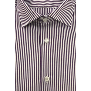Baldinini Trend Purple Cotton Men Shirt